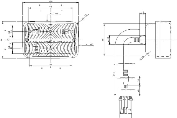 Positionslygte, front Cobo, John Deere, 03275000.