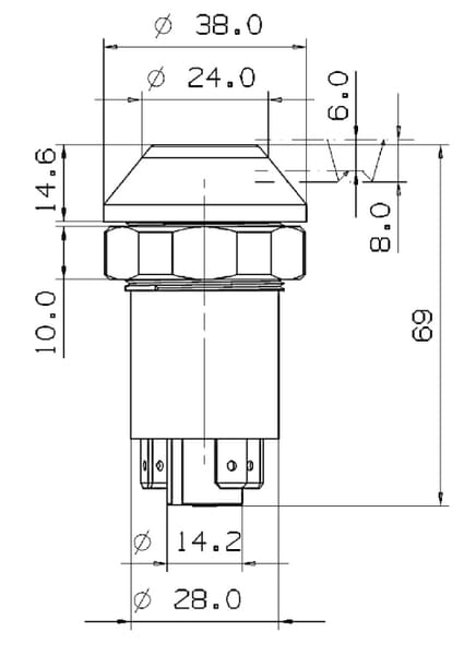 Trykkontakt, gul - John Deere - 11130030PN
