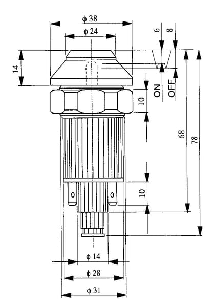 Trykkontakt, gul - John Deere - 11130030PN