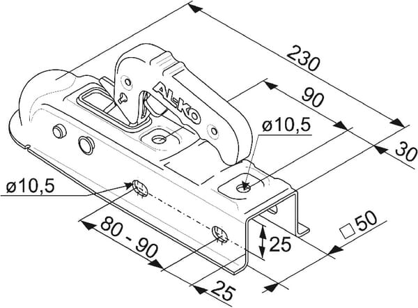 Trækkuglekobling AL-KO AK 7 PLUS: varenr. 1224339
