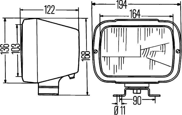 Forlygte - John Deere - Forlygtetil montering - 1AB004231001