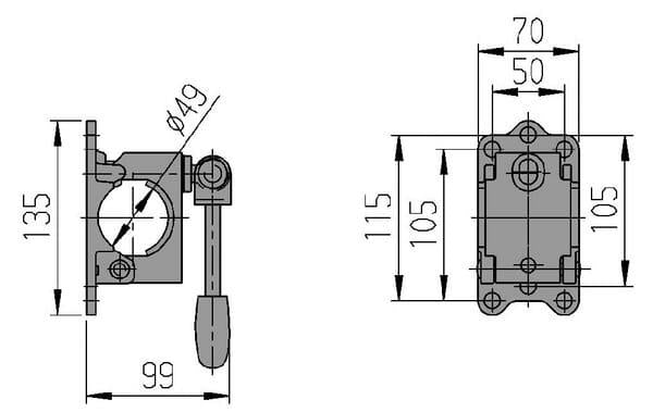 Konsol - AL-KO - Klamper til KO støttehjul - 249804