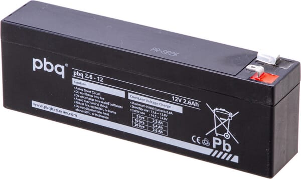 Batteri 12v 2.6ah - MTD - BatterieroversigtOE - 72506098