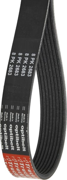 "Ribbebånd 8PK2683 til John Deere, profil PK8 ribber."