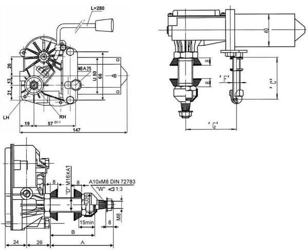 Viskermotor 12 V - John Deere - Viskermotor - CA503034843