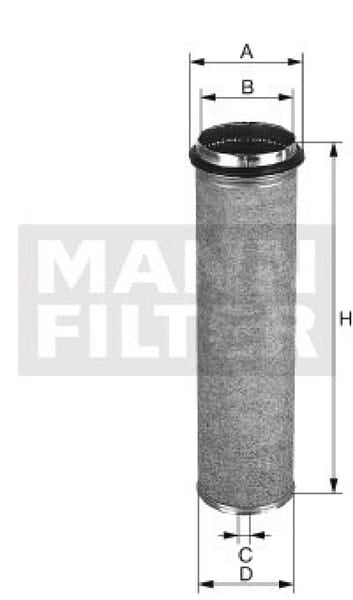 Sek. Luftfilter element: CF1200, John Deere Luftfiltre