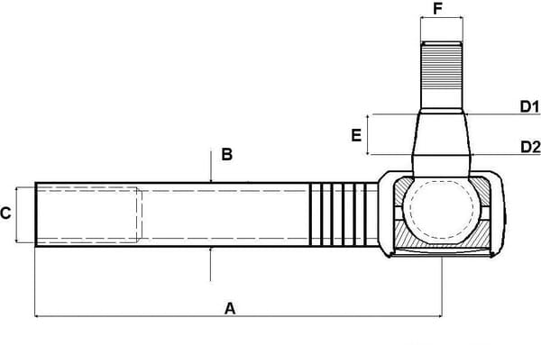 John Deere forbindelsesstang: CI350961, styrestang ender.