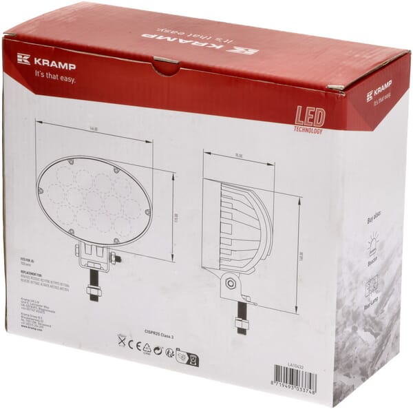 Kramp - John Deere - Arbejdslampe LED, oval - LA10432