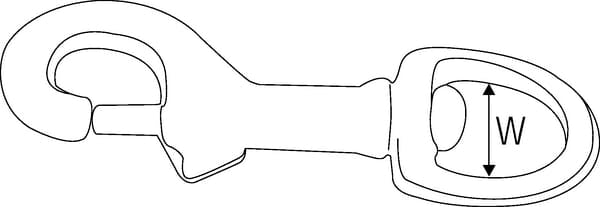 Swivel snap,nickel plated 28mm - Snapper - Karabinehage - MK28