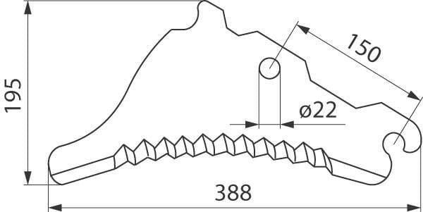 Kniv, rundballepresse John Deere - SM15488: Balle- og silovognsknive.