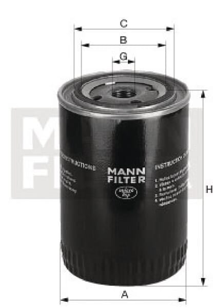 Varenummer W9405: Oliefilter fra Mann & Hummel til AL-KO.