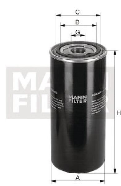 Hydraulik filter (WD9503): John Deere hydraulik spin-on-filter.
